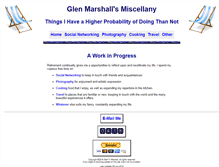 Tablet Screenshot of glenmarshall.com